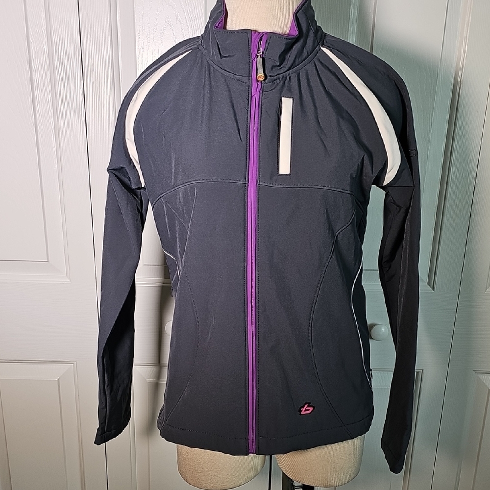 Women's Bolle Gray and Purple Jacket. Zipp‎ Up Pockets. Excelent